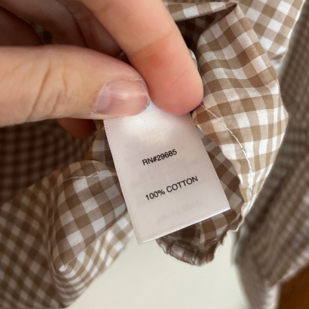 Pendleton Women’s Tan Gingham Button Down Collare… - image 4